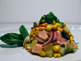 Ensalada Dorada con Maíz y Papas
