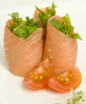 Rollos de salmón en Salsa de Parchita Orinoquia